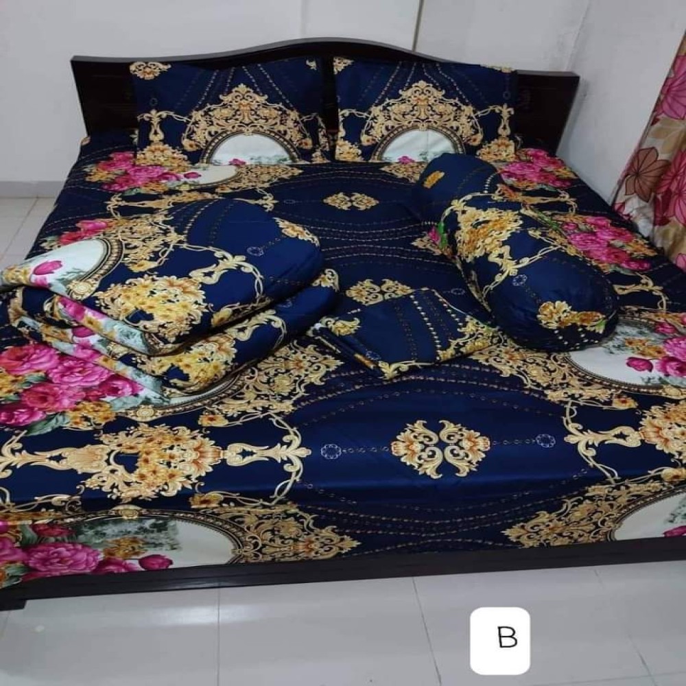 Luxury Twill Cotton Fabrics Bed Sheet And Comforter 5pcs Set